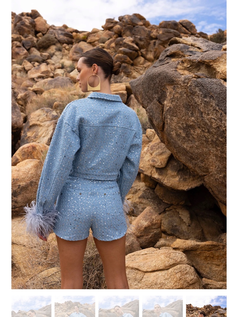 NWT Lisa Maree Our Trusted Tribe Crop Denim Jacket - Picture 2 of 4